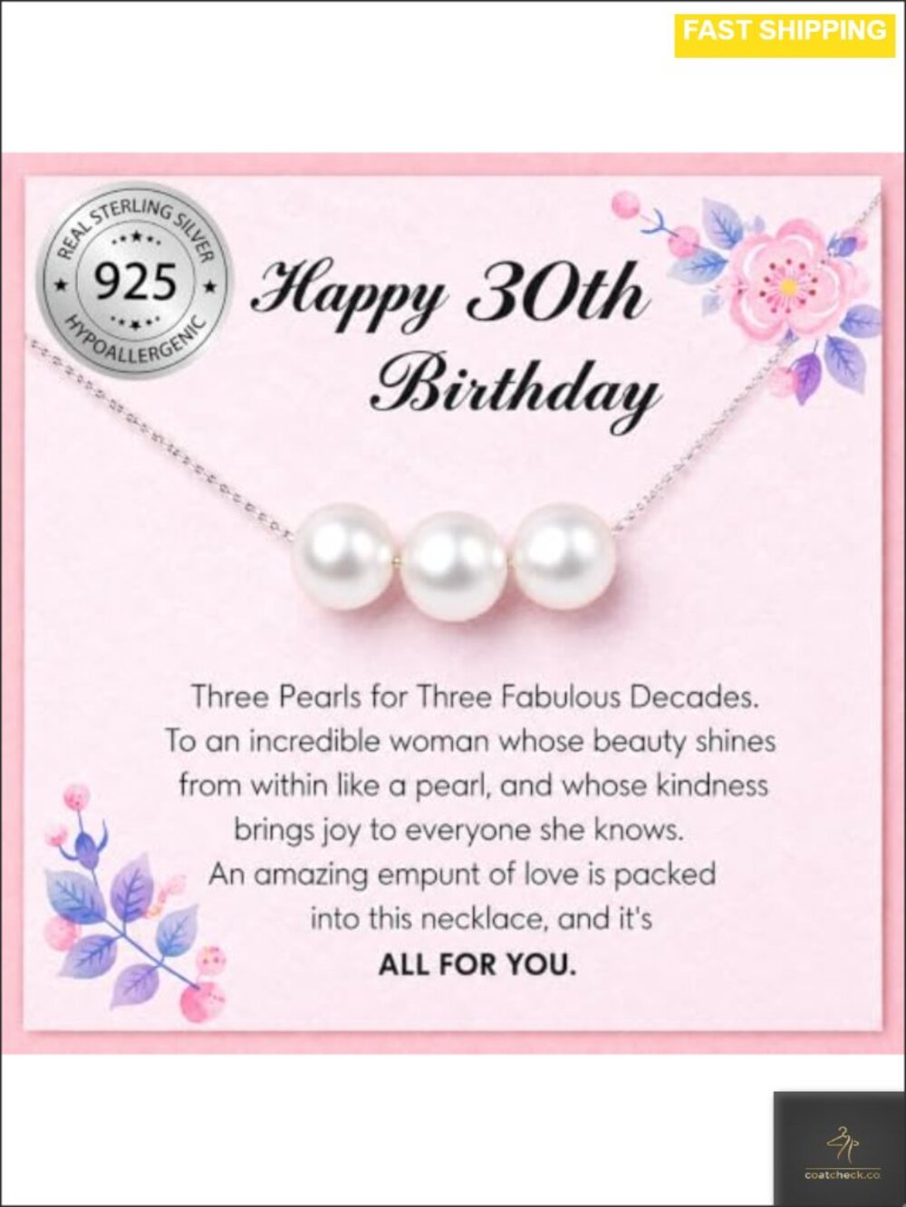 Freshwater Pearl Pendant Necklace S925 Sterling Silver Adjustable